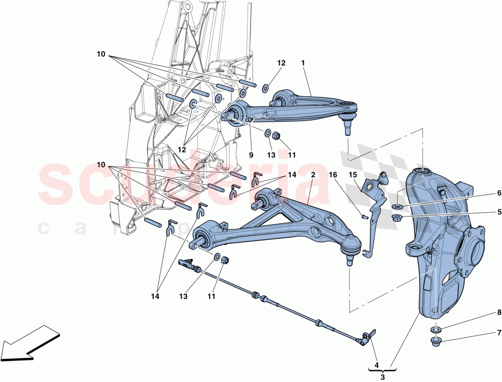 FRONT SUSPENSION - ARMS of Ferrari Ferrari GTC4Lusso