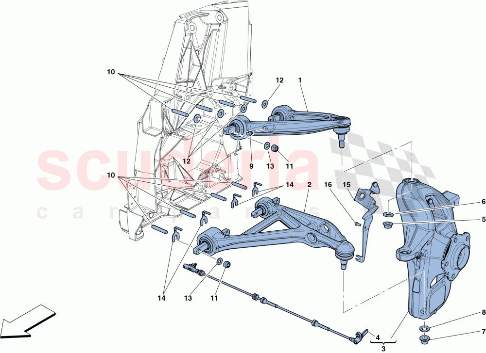 FRONT SUSPENSION - ARMS of Ferrari Ferrari GTC4Lusso T