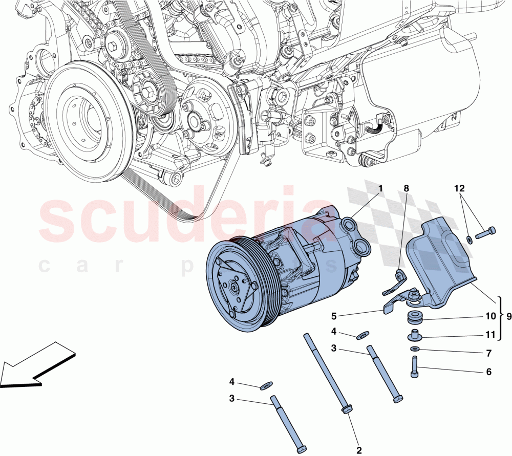 AC SYSTEM COMPRESSOR of Ferrari Ferrari 458 Speciale