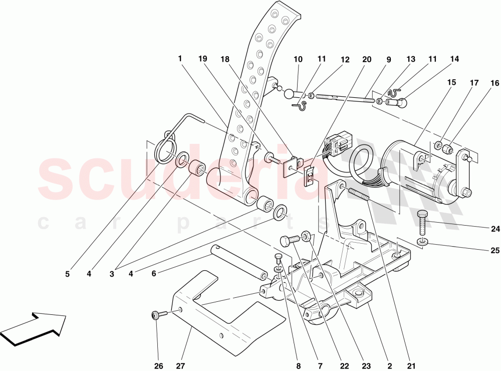 ELECTRONIC ACCELERATOR PEDAL of Ferrari Ferrari 430 Scuderia