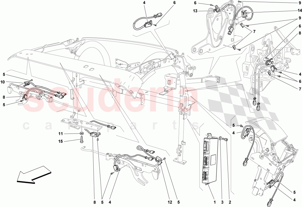 ROOF MICROSWITCH AND ECU -Applicable for Spider 16M- of Ferrari Ferrari 430 Scuderia