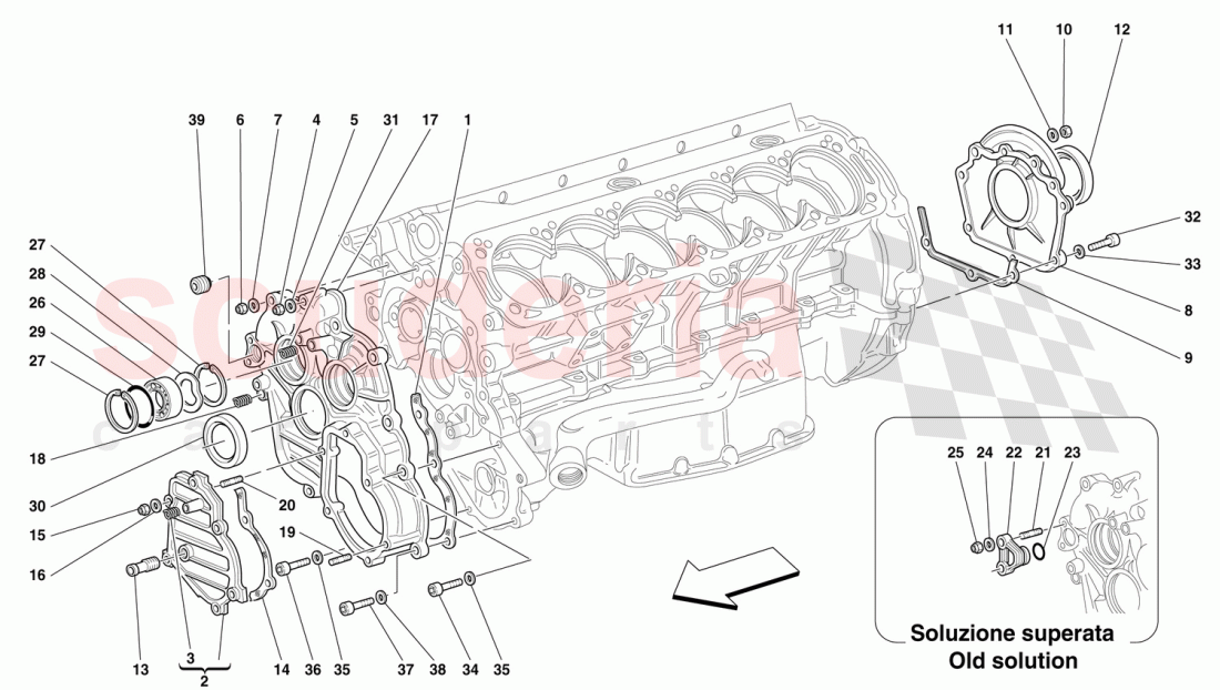 CRANKCASE - COVERS of Ferrari Ferrari 456 GT/GTA
