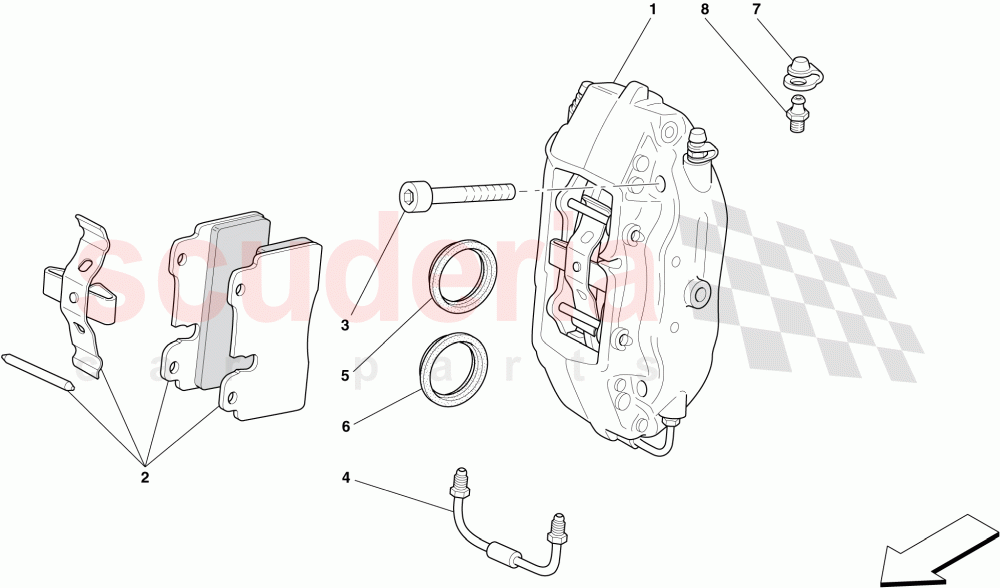 REAR BRAKE CALLIPER of Ferrari Ferrari 612 Sessanta