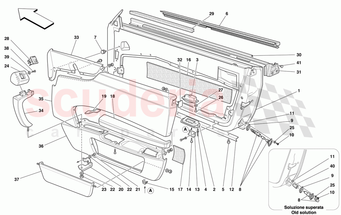 DOORS - FRAMEWORKS AND COVERINGS of Ferrari Ferrari 550 Maranello