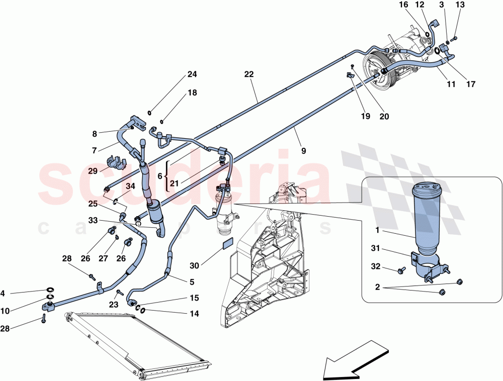 AC SYSTEM - FREON of Ferrari Ferrari 458 Speciale