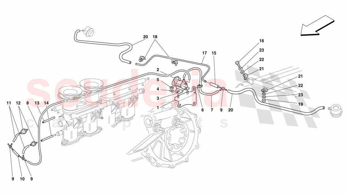 CUT-OFF VALVE DEVICE of Ferrari Ferrari F50