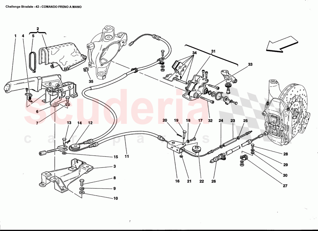 HAND-BRAKE CONTROL of Ferrari Ferrari 360 Challenge Stradale