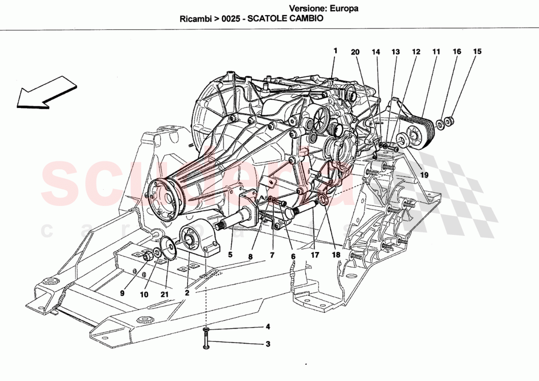 GEARBOX HOUSINGS parts for Ferrari California (2008-2011)