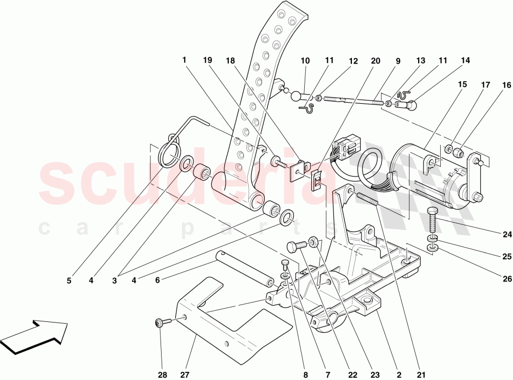 ELECTRONIC ACCELERATOR PEDAL of Ferrari Ferrari 430 Coupe