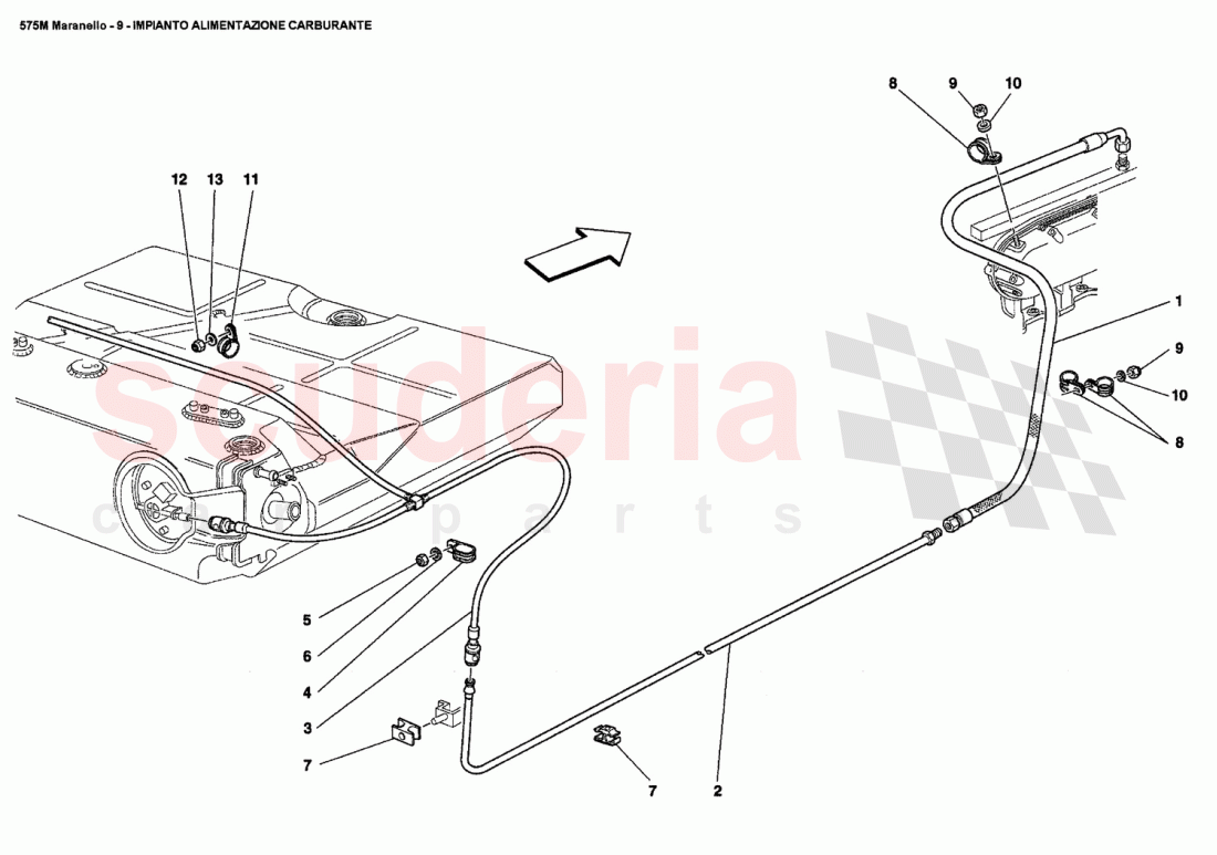 FUEL SUPPLY SYSTEM of Ferrari Ferrari 575M Maranello