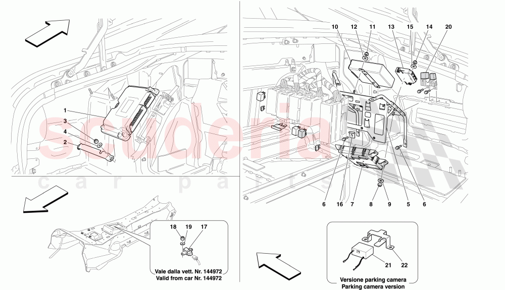 LUGGAGE COMPARTMENT ECUs of Ferrari Ferrari 612 Sessanta