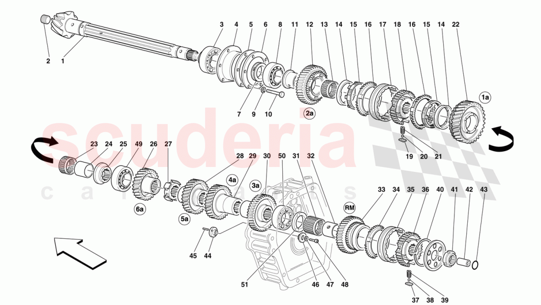 GEARBOX LAY SHAFT of Ferrari Ferrari F50