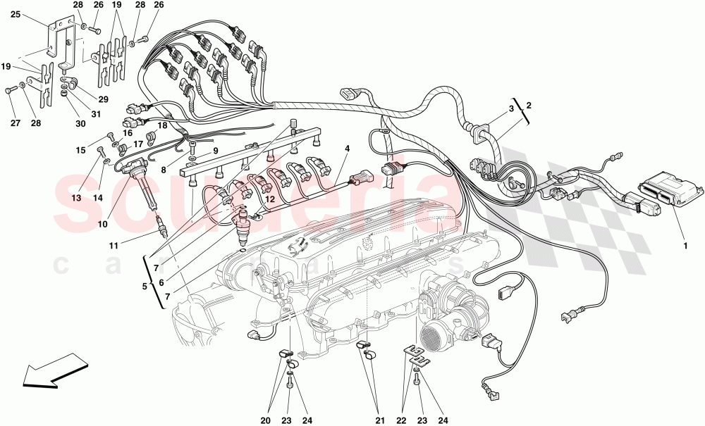 INJECTION - IGNITION SYSTEM of Ferrari Ferrari 612 Scaglietti