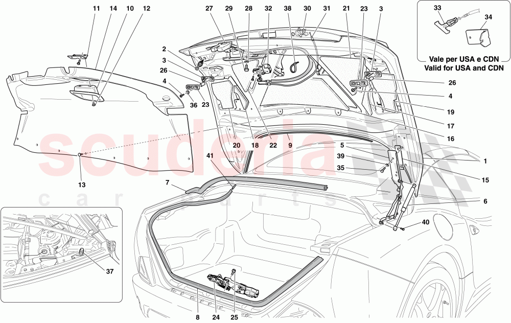REAR LID of Ferrari Ferrari California (2012-2014)