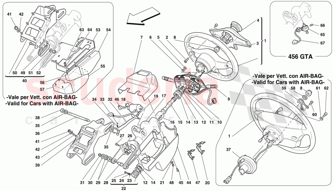STEERING COLUMN of Ferrari Ferrari 456 GT/GTA