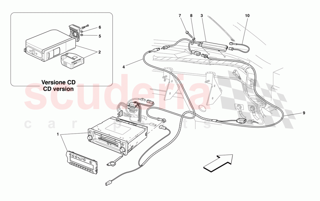 STEREO EQUIPMENT of Ferrari Ferrari 550 Barchetta