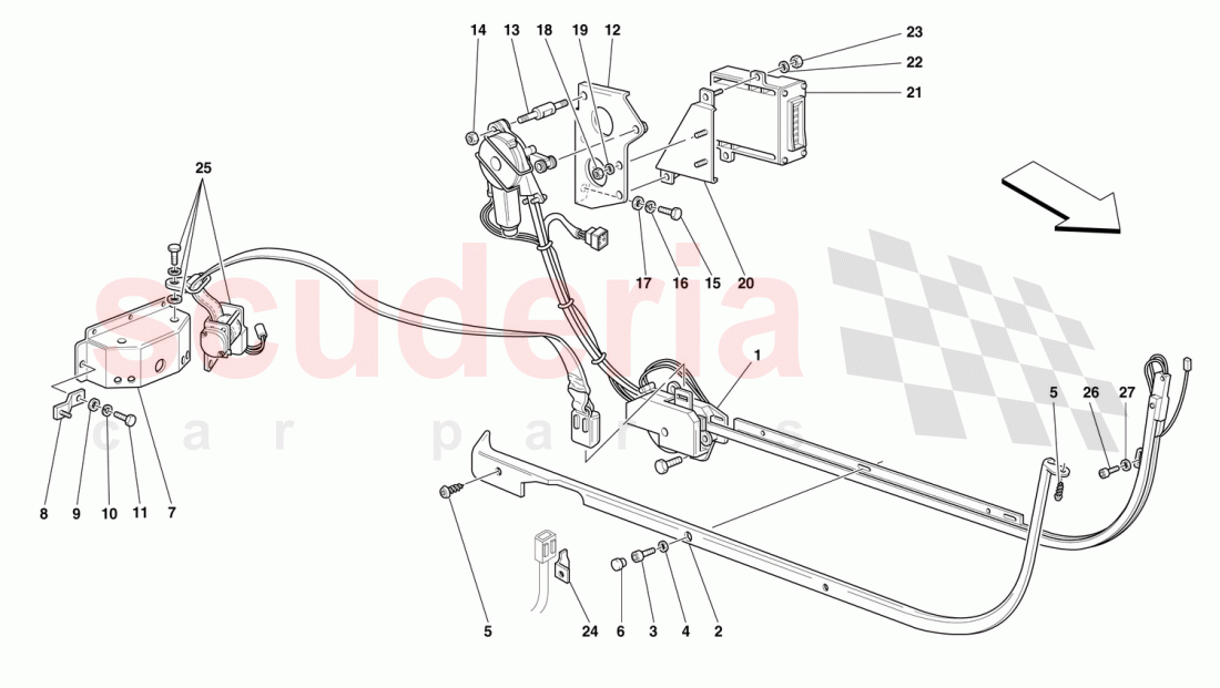 PASSIVE SAFETY BELTS SYSTEM -VALID FOR USA- of Ferrari Ferrari F50