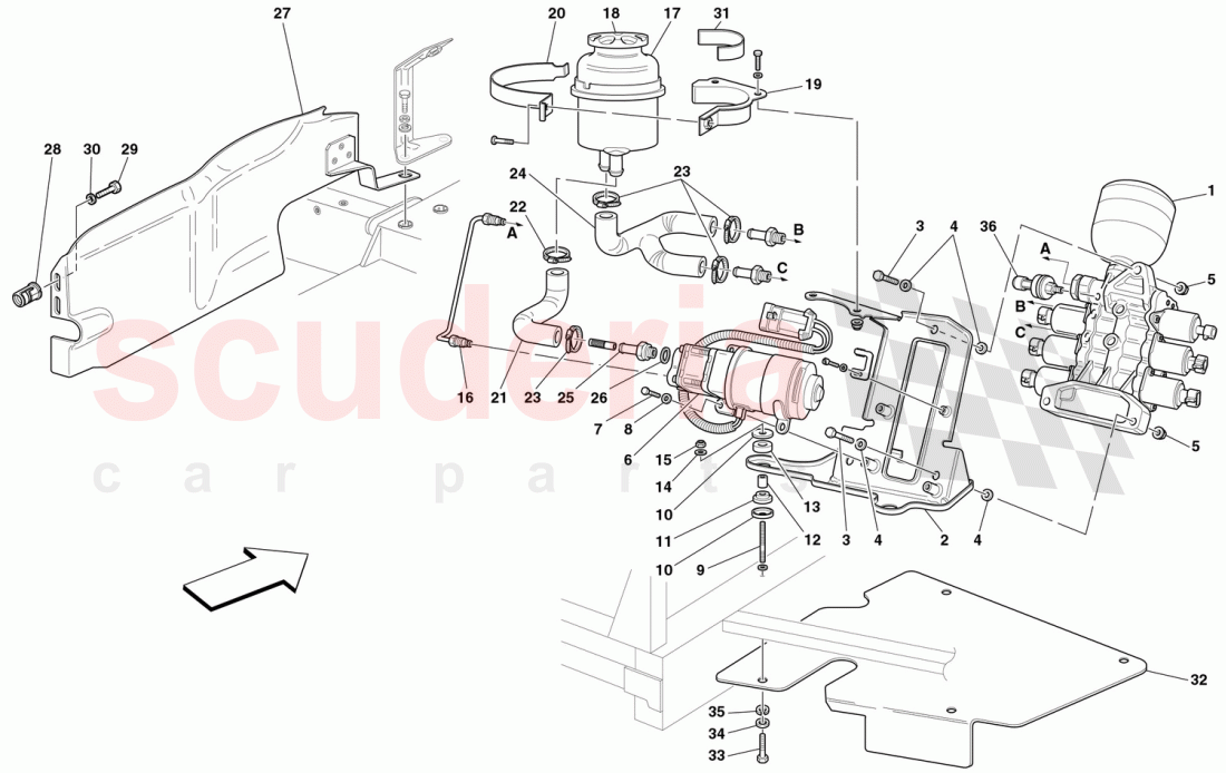 POWER UNIT AND TANK -Valid for F1- of Ferrari Ferrari 360 Spider