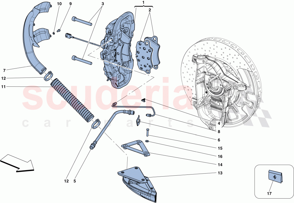 FRONT BRAKE CALLIPERS of Ferrari Ferrari 458 Speciale Aperta