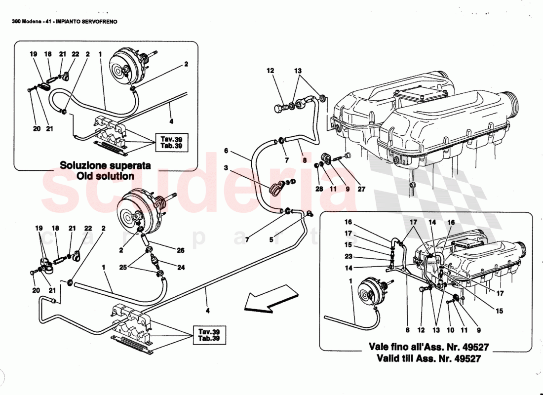 BRAKE BOOSTER SYSTEM of Ferrari Ferrari 360 Modena