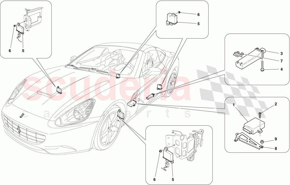 TYRE PRESSURE MONITORING SYSTEM of Ferrari Ferrari California (2012-2014)