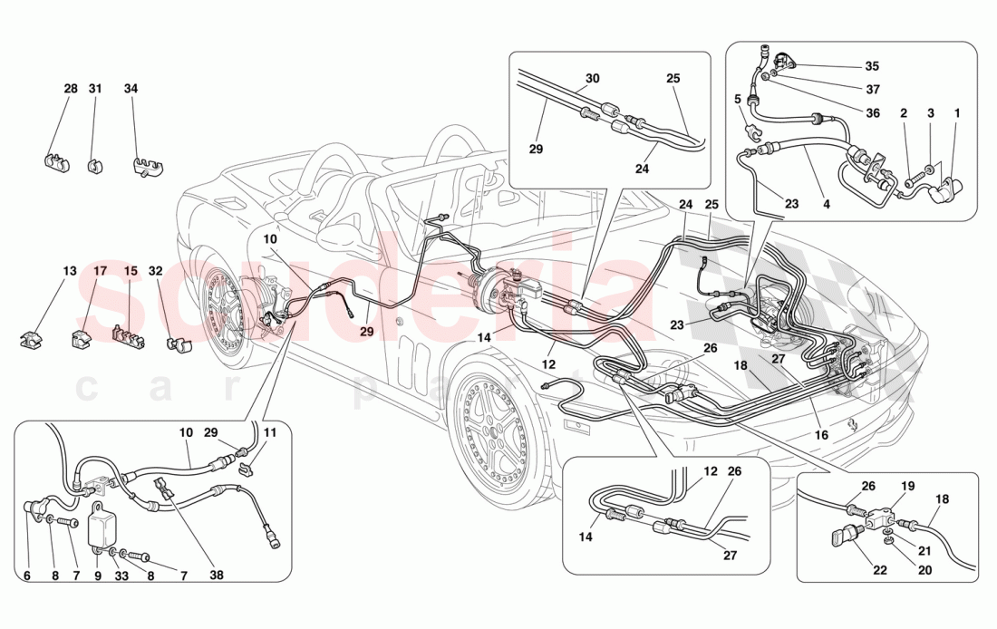 BRAKE SYSTEM -Valid for GD- of Ferrari Ferrari 550 Barchetta