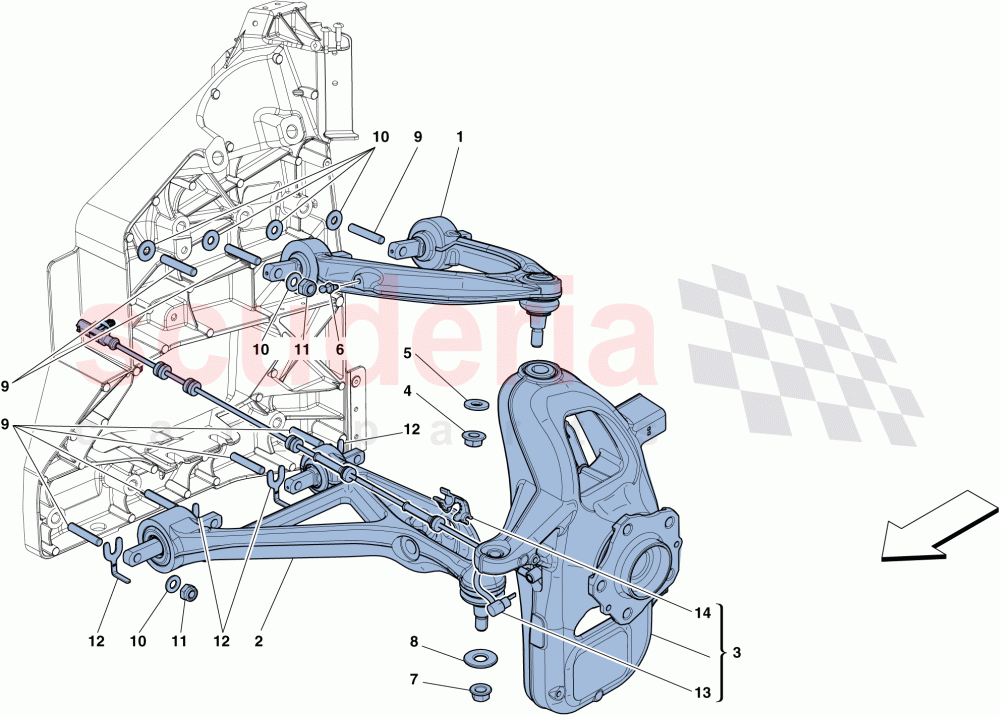 FRONT SUSPENSION - ARMS of Ferrari Ferrari 458 Spider