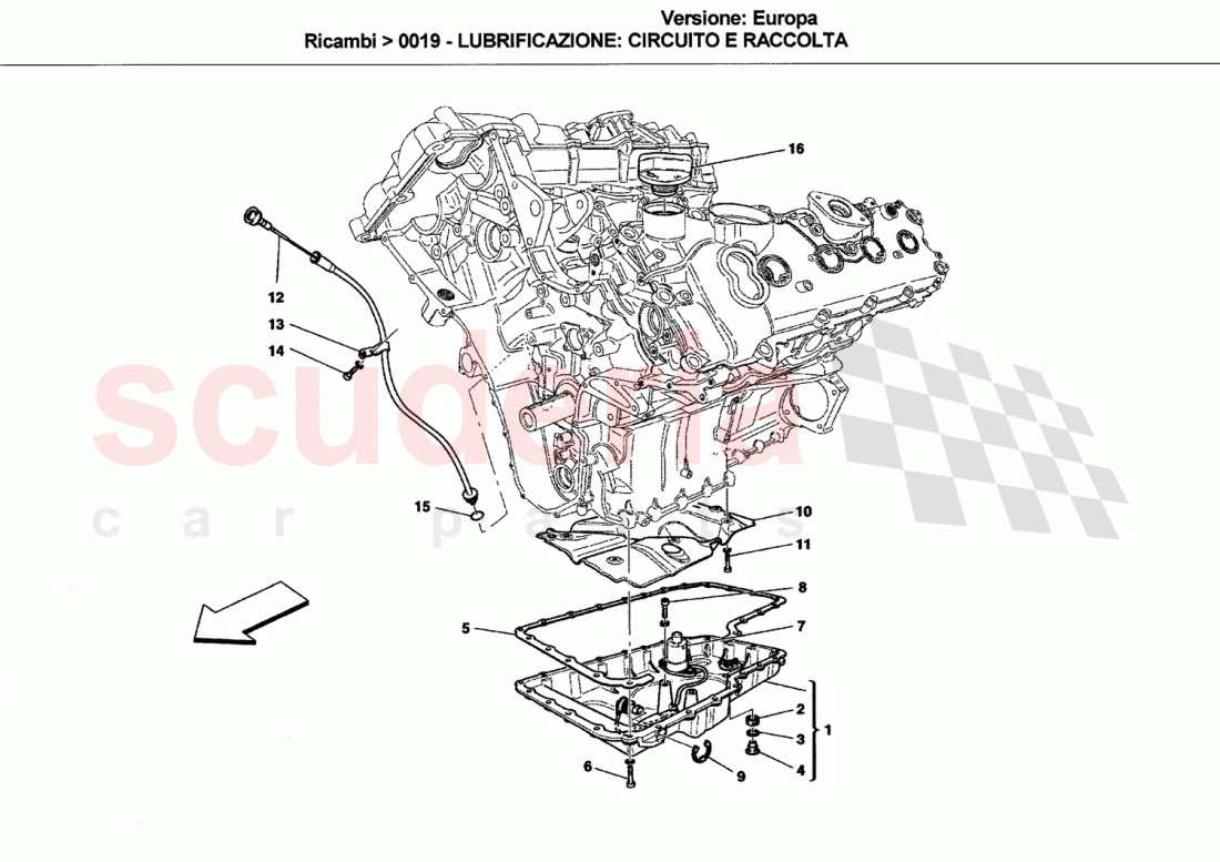 LUBRICATION SYSTEM: CIRCUIT AND COLLECTION of Ferrari Ferrari California (2008-2011)