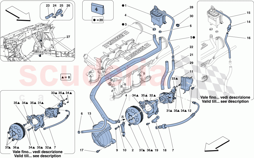POWER STEERING PUMP AND RESERVOIR of Ferrari Ferrari 458 Italia