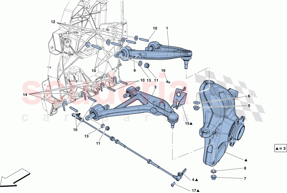FRONT SUSPENSION - ARMS of Ferrari Ferrari F12 Berlinetta