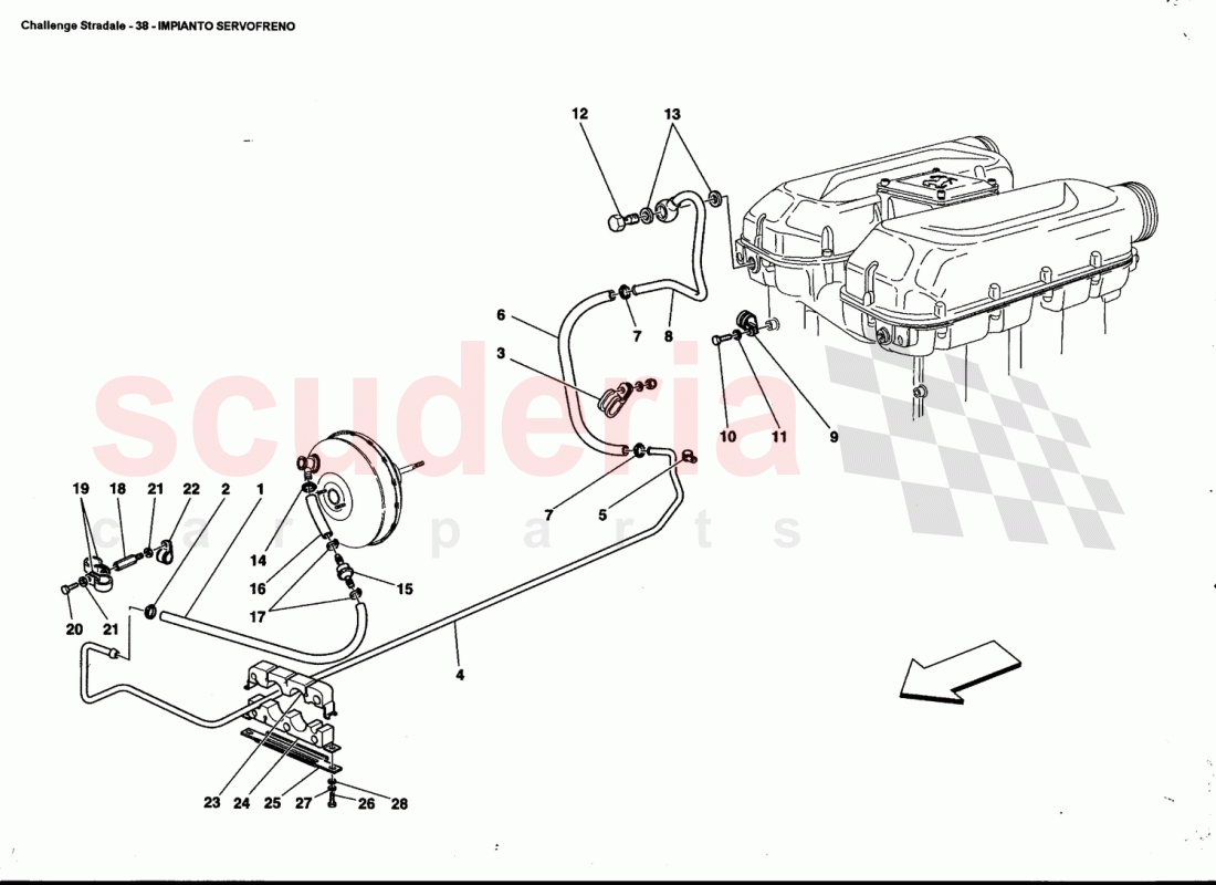 BRAKE BOOSTER SYSTEM of Ferrari Ferrari 360 Challenge Stradale
