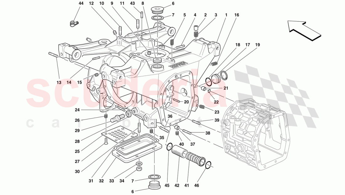 GEARBOXES/DIFFERENTIAL HOUSING of Ferrari Ferrari F50