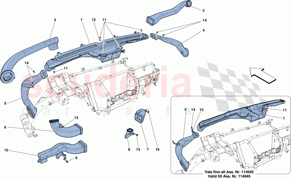 DASHBOARD AIR DUCTS of Ferrari Ferrari F12 Berlinetta