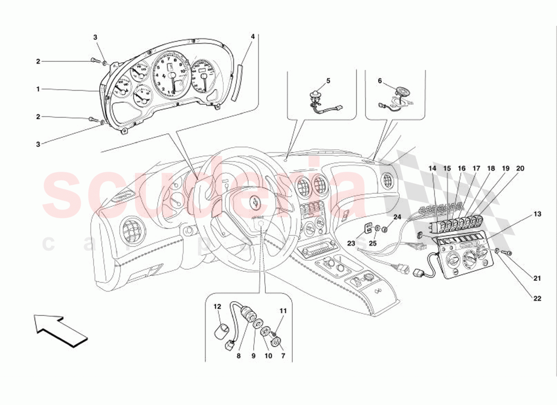 Instruments of Ferrari Ferrari 575 Superamerica