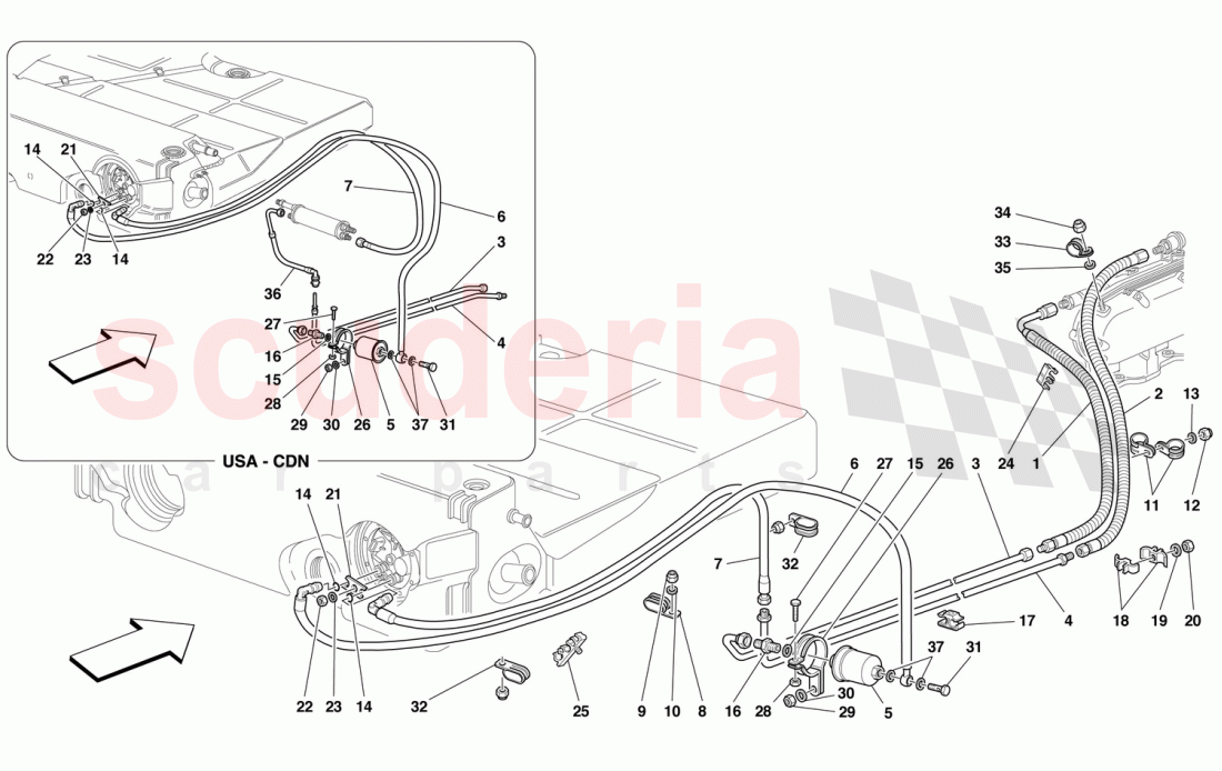 FUEL SUPPLY SYSTEM of Ferrari Ferrari 550 Barchetta