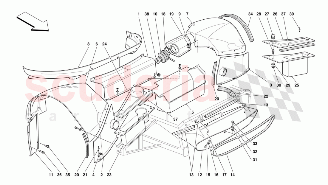 BODY - OUTER ELEMENTS - FRONT PART of Ferrari Ferrari F50