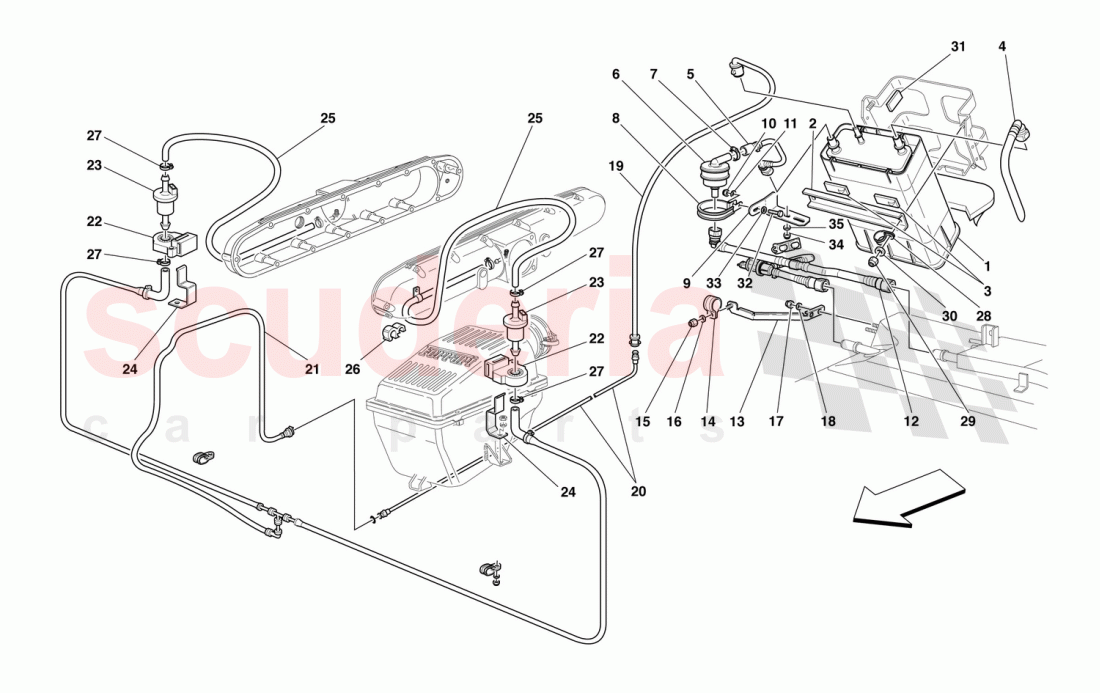 ANTIEVAPORATION DEVICE -Valid for USA and CDN- of Ferrari Ferrari 550 Barchetta