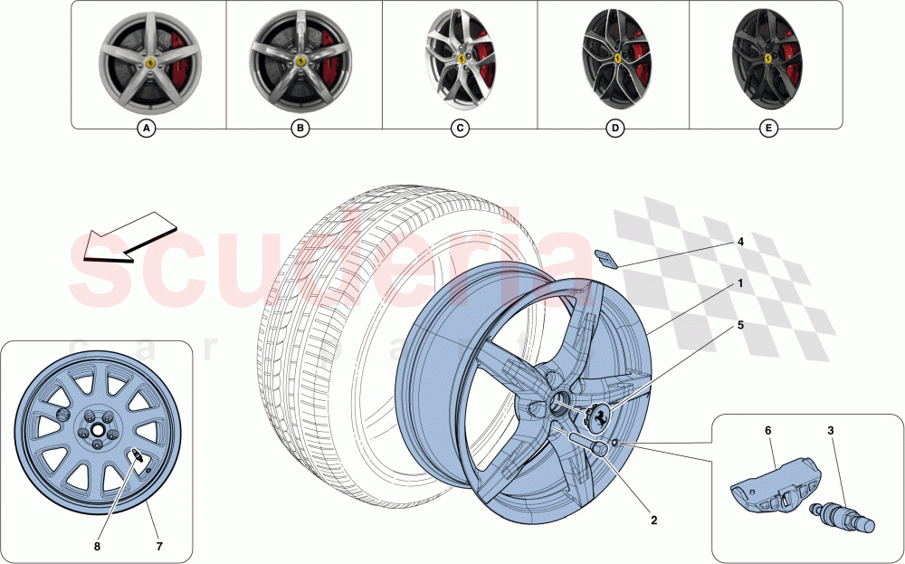 WHEELS of Ferrari Ferrari GTC4Lusso T