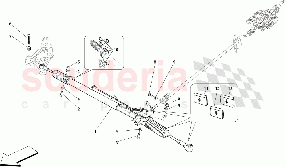HYDRAULIC POWER STEERING BOX of Ferrari Ferrari 612 Sessanta
