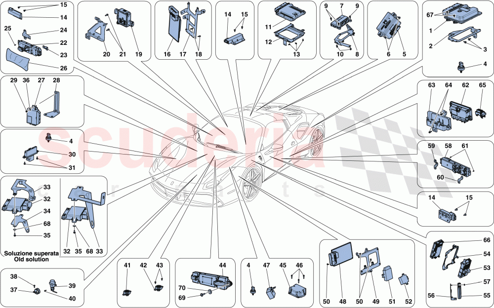VEHICLE ECUs of Ferrari Ferrari 488 Spider