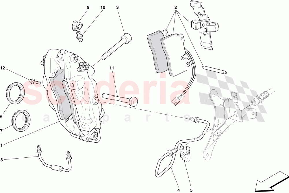 FRONT BRAKE CALLIPER of Ferrari Ferrari 612 Sessanta