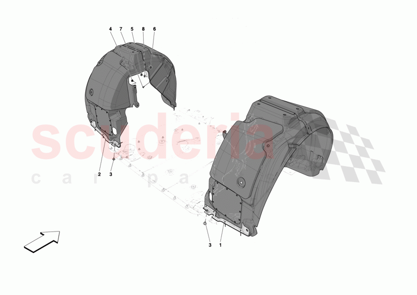 REAR WHEELHOUSE of Ferrari Ferrari 12Cilindri Spider