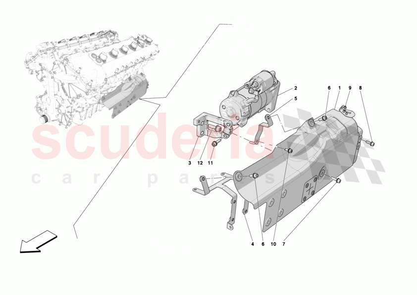 ELECTRIC STARTER MOTOR of Ferrari Ferrari 12Cilindri