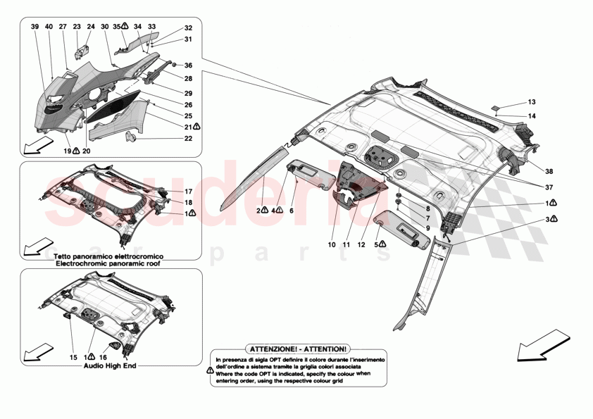 INNER TRIM (ABOVE BELTLINE) of Ferrari Ferrari 12Cilindri