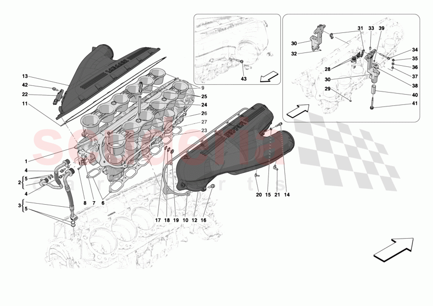 ENGINE INTAKE DUCT of Ferrari Ferrari 12Cilindri Spider