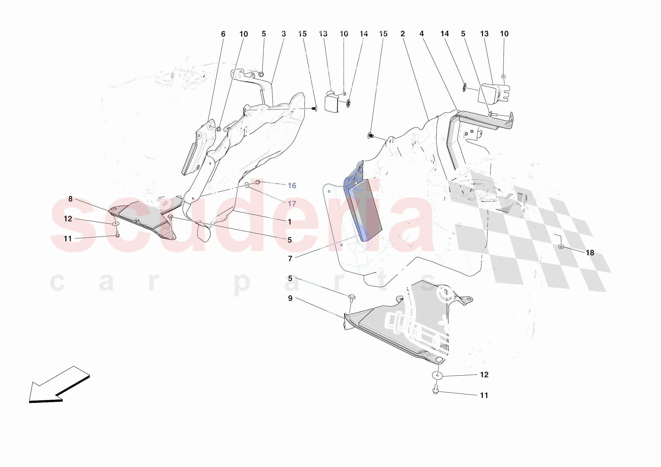 TANK MOUNTS of Ferrari Ferrari 296 GTB Europe