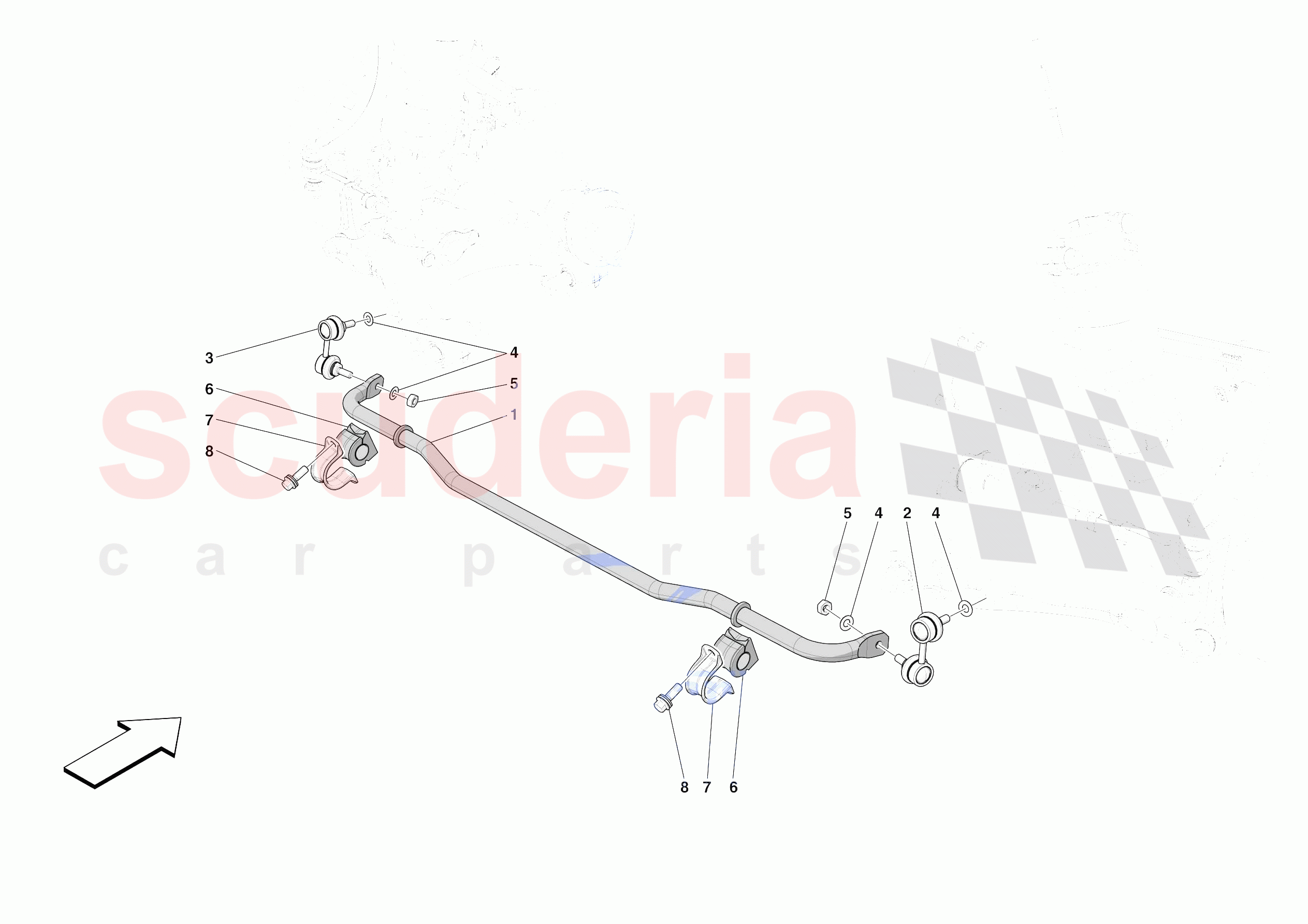 REAR TORSION BAR of Ferrari Ferrari 296 GTB Europe