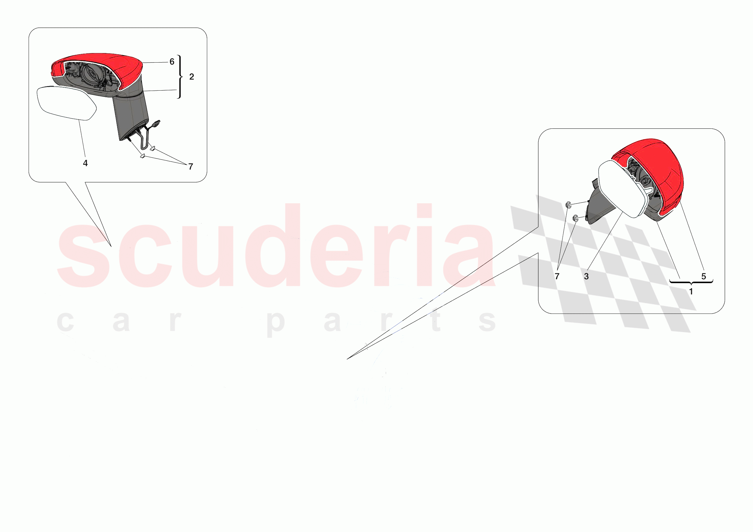EXTERNAL REAR VIEW MIRRORS of Ferrari Ferrari 296 GTB Europe