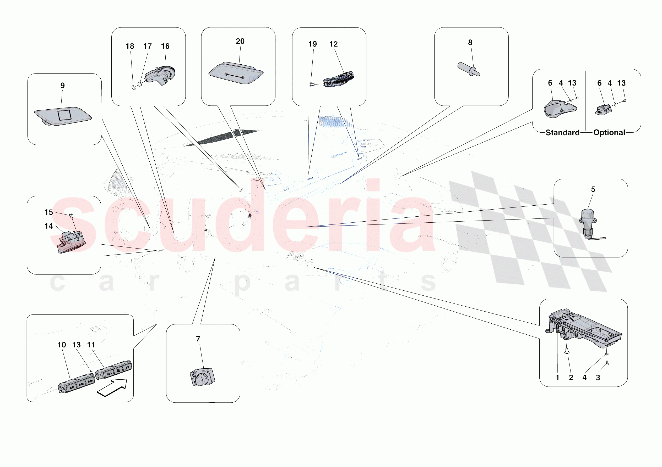 OTHER ELECTRICAL CONTROLS of Ferrari Ferrari 296 GTB Europe