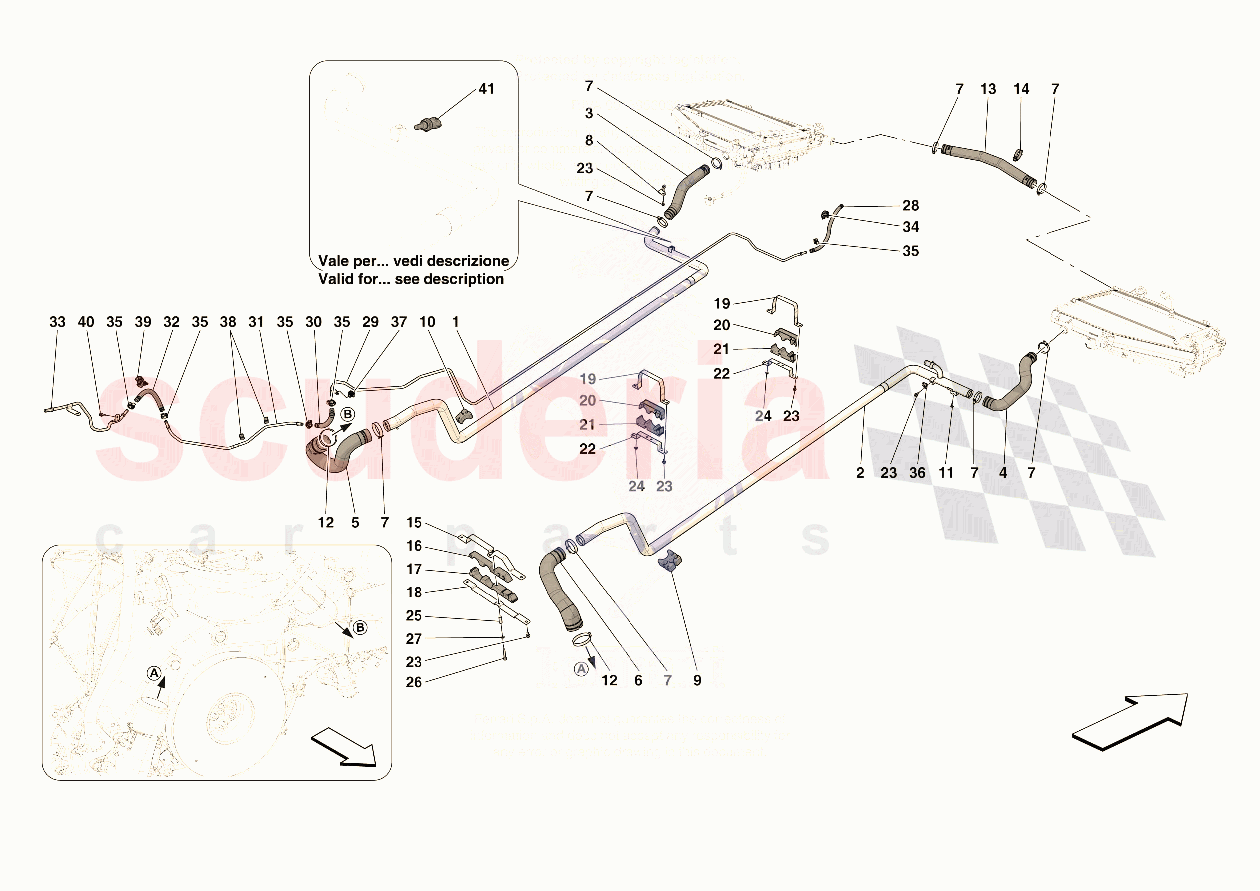 COOLING SYSTEM PIPES of Ferrari Ferrari 296 GTB USA